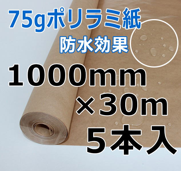 75g ポリラミ紙 1000mm×30m 5本入